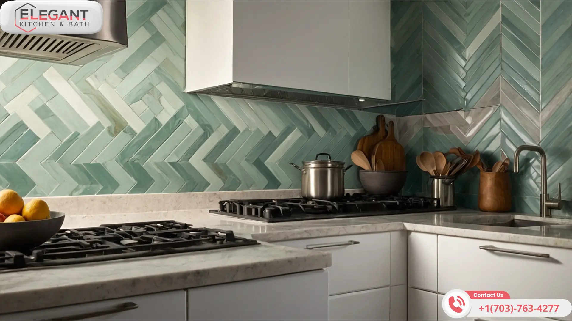 Modern-Kitchen-Backsplash-Tiles-Elegant-Kitchen-and-Bath with Final Thoughts: Choosing the Right Backsplash Tile for Your Kitchen